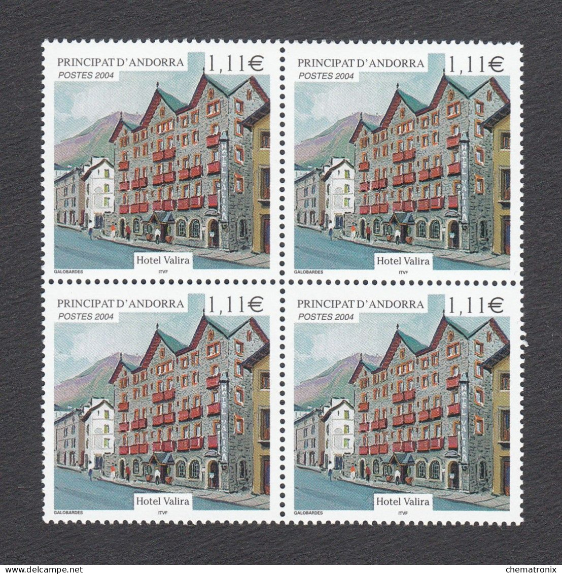 Andorra 2004 - Yvert: 591, 592, 593, 595, 596  - Bloques De 4 -  ** MNH - Neufs