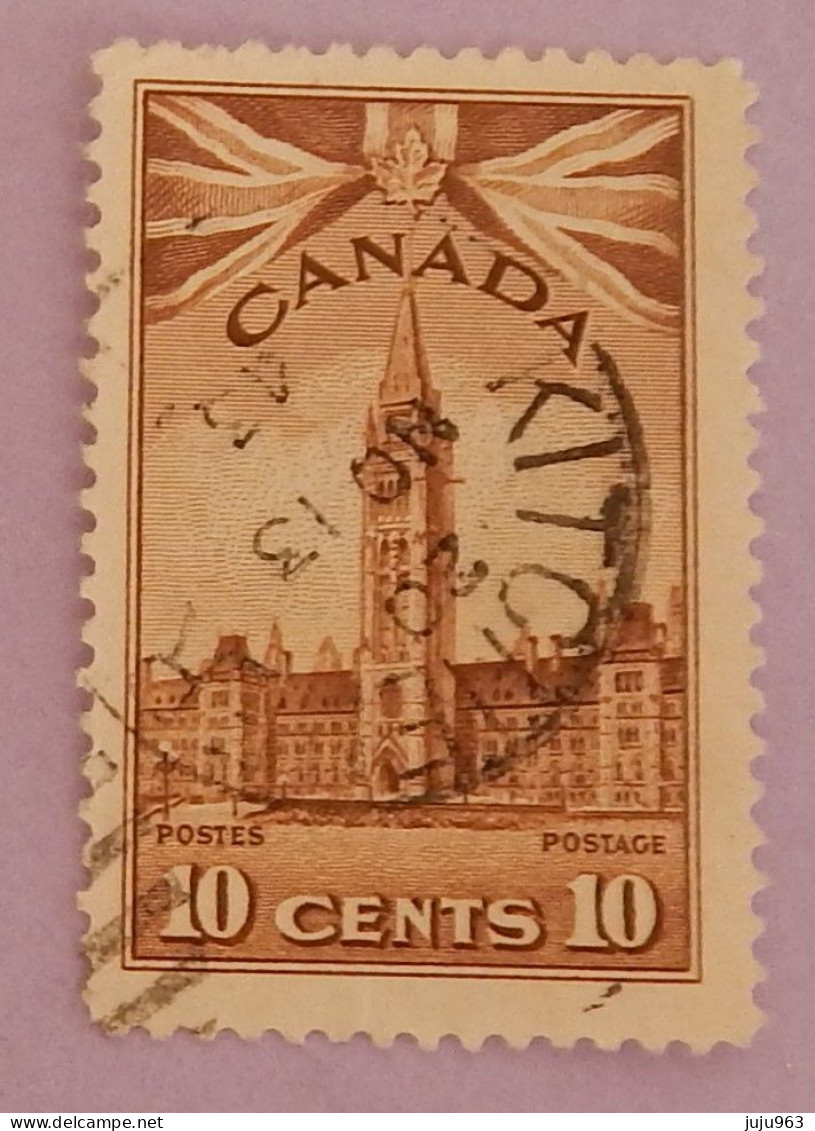 CANADA YT 213 OBLITÉRÉ "LE PARLEMENT" ANNÉES 1943/1948 - Usati