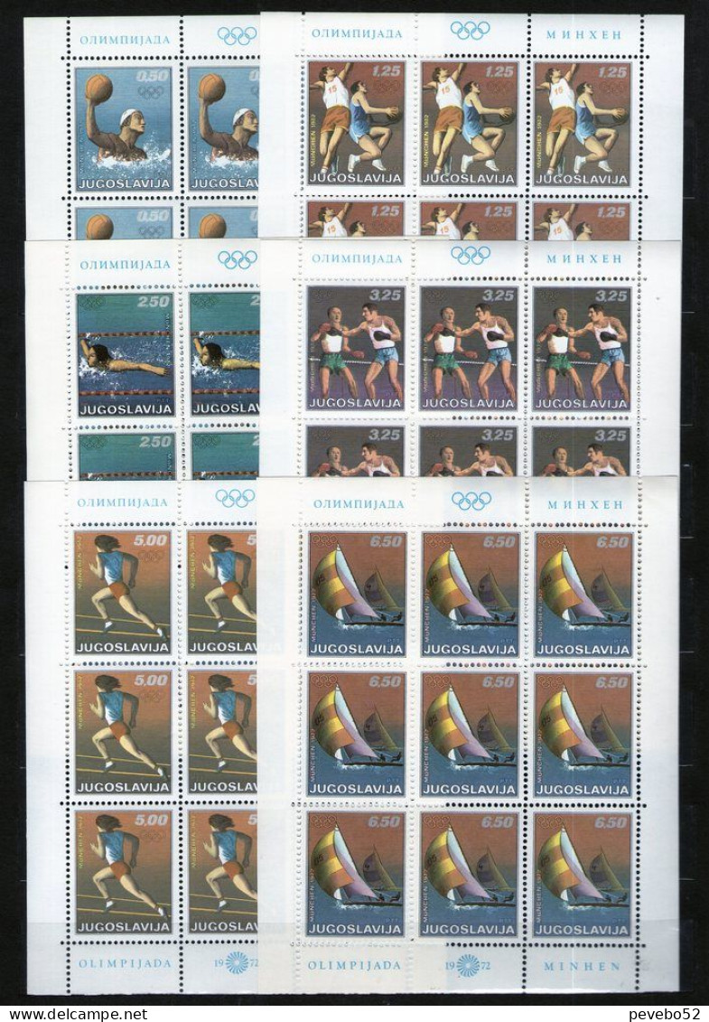 YUGOSLAVIA 1972 - Olympic Games - Munich,West Germany SS MNH - Unused Stamps