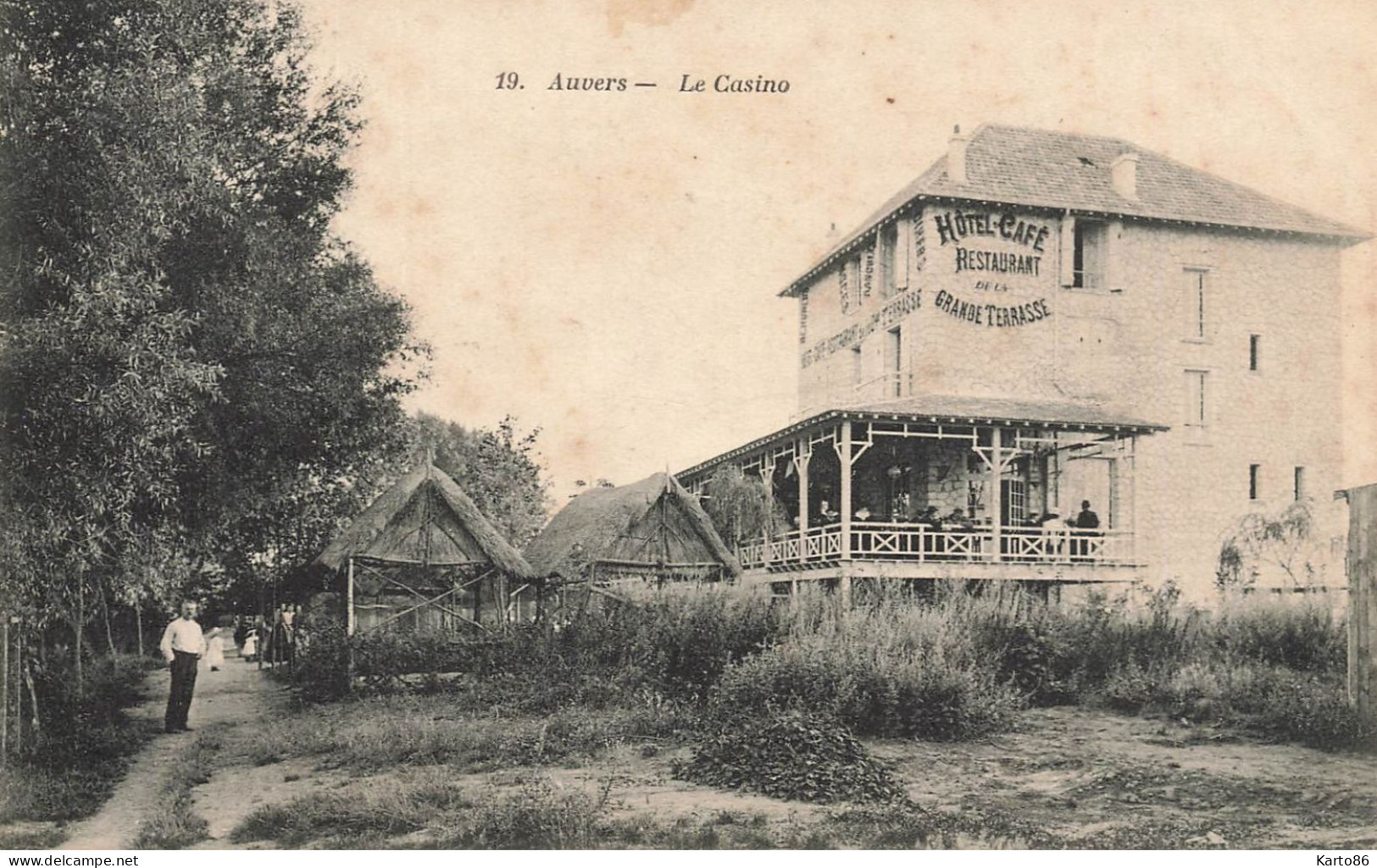 Auvers Sur Oise * Hôtel Café Restaurant De La Grande Terrasse * Le Casino - Auvers Sur Oise