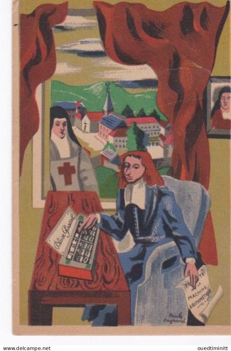 Blaise Pascal, Illustration Paule Ingrand, , Office Centrale De L'imagerie, Vendue Au Profit Du Secours National - Autres & Non Classés