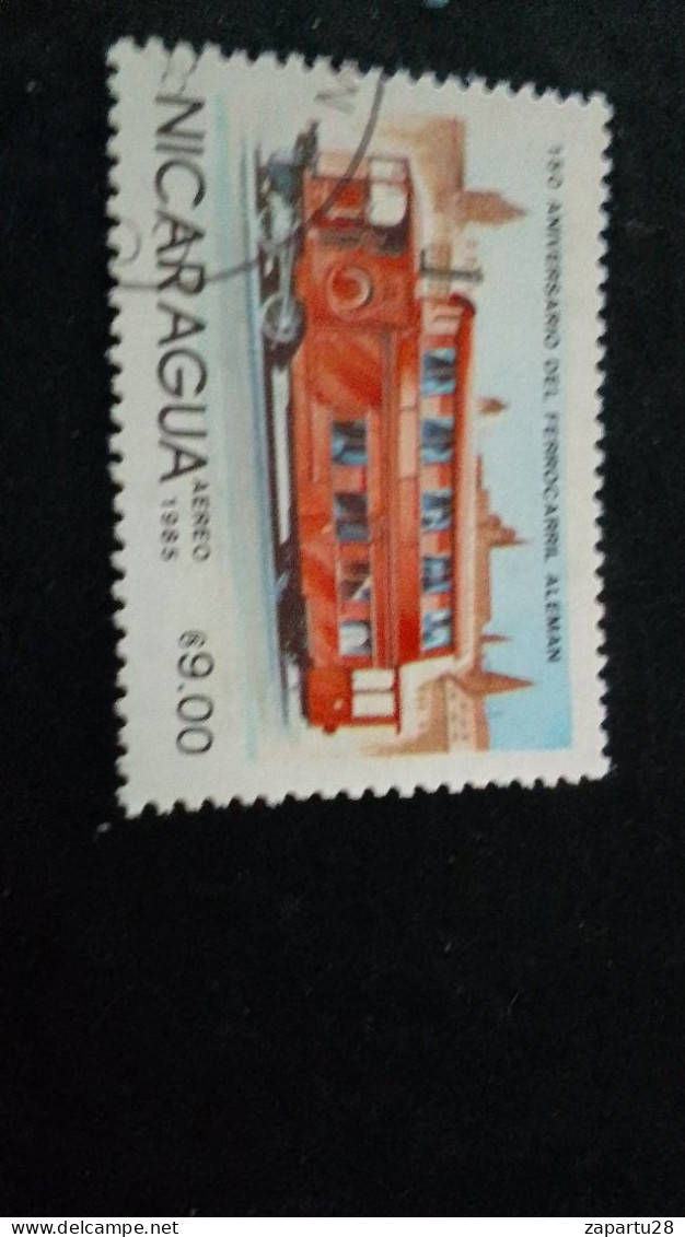 NİARAGUA-1970-80     9.00  CORD  DAMGALI - Nicaragua