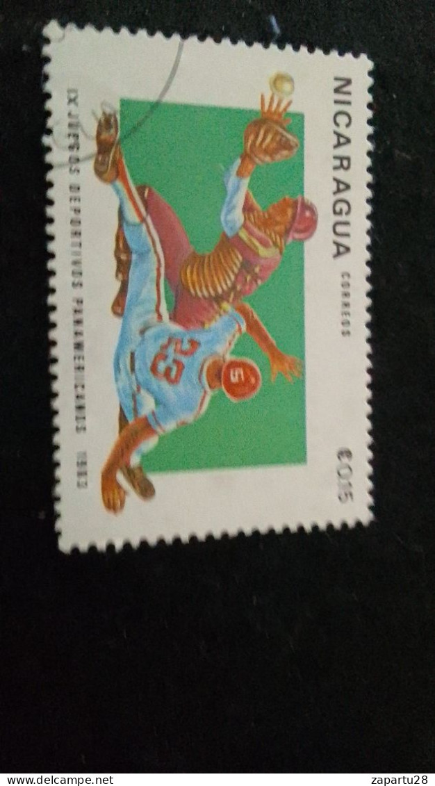 NİARAGUA-1970-80     0.15  CORD  DAMGALI - Nicaragua