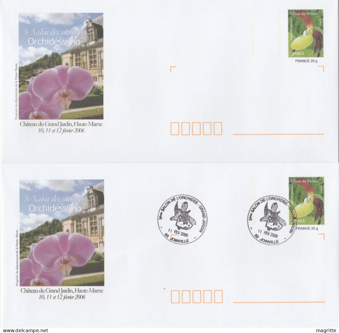 France 2 PAP Entier Orchidéssimo Joinville Neuf Orchidée Sabot De Vénus Orchidées Postal Stationery Orchid Orchideen - Orchids