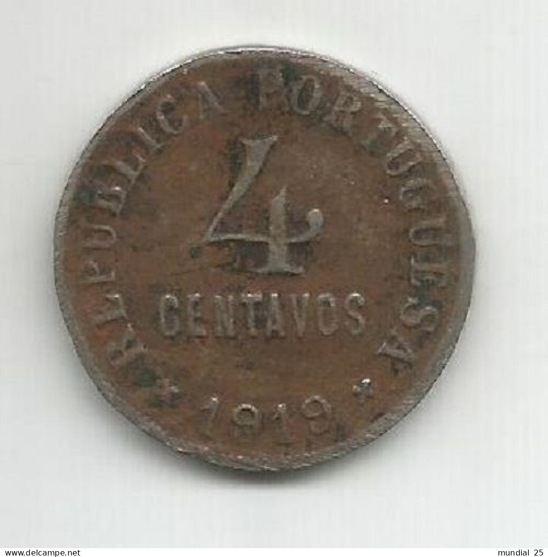 PORTUGAL 4 CENTAVOS 1919 - Portugal
