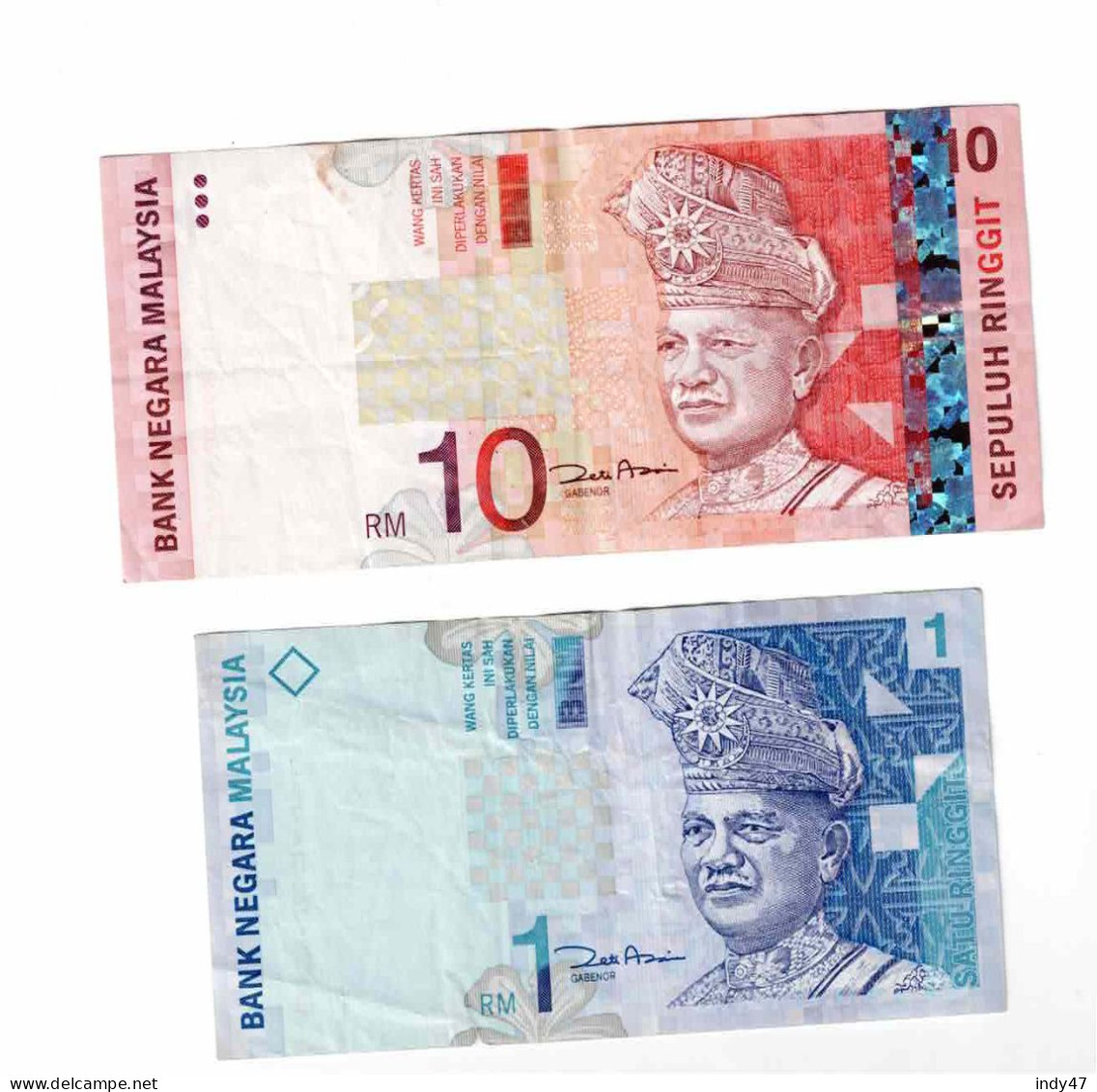 MALAISIE:  2 Billet De 10 Et 1  RINGIT - Maleisië