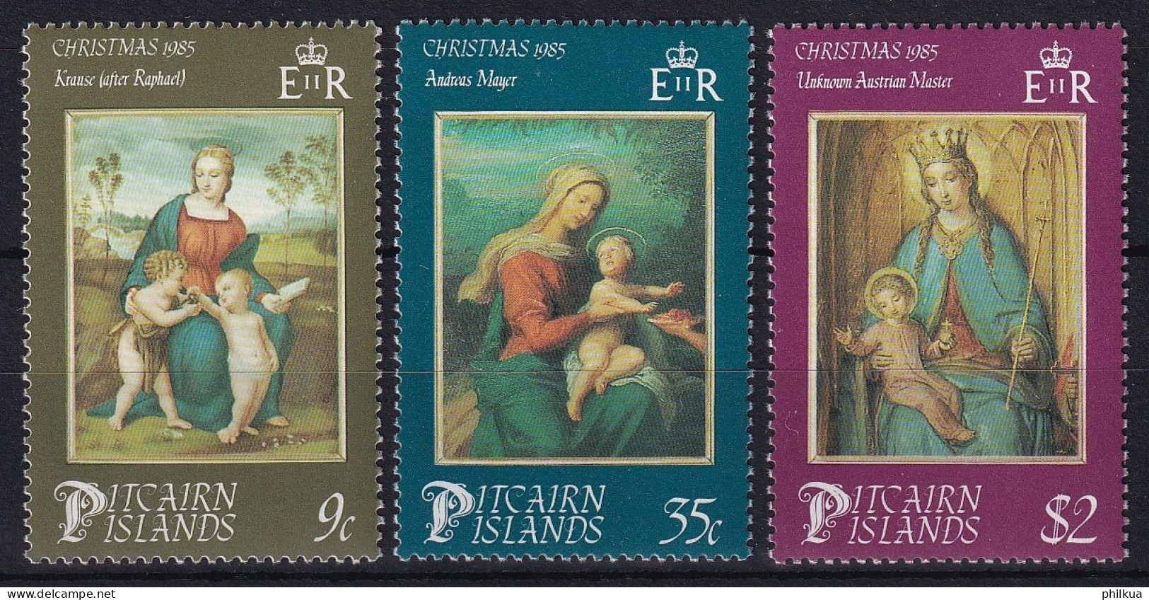 MiNr. 271 - 273 Pitcairn  1985, 6. Nov. Weihnachten: Gemälde - Postfrisch/**/MNH - Pitcairn Islands