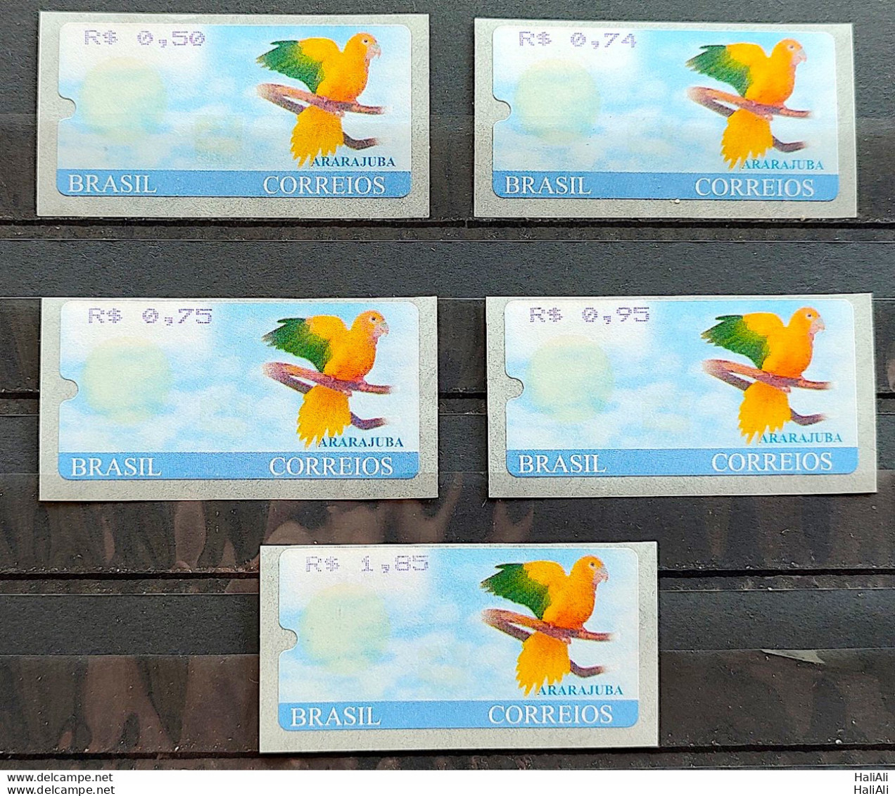 SE 25 To 29 Brazil Stamp Macaw Ararajuba Label Automaton 2003 1 - Ungebraucht