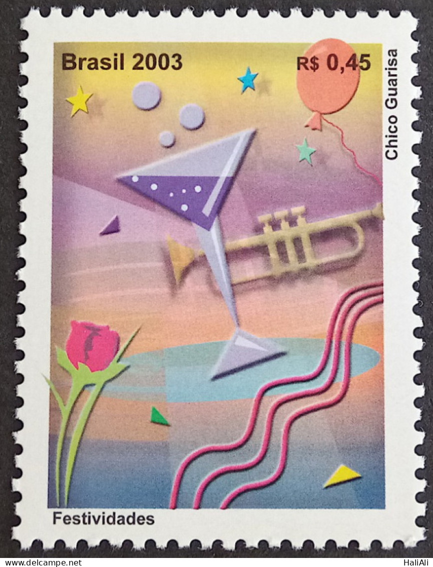 C 2540 Brazil Depersonalized Stamp Festivities 2003 Party - Personalized Stamps