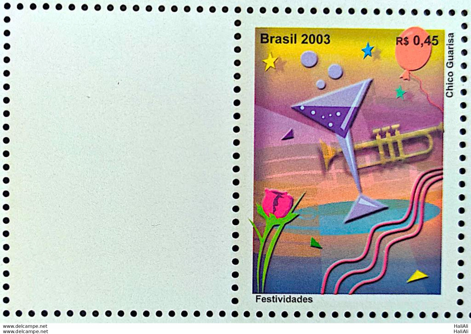 C 2540 Brazil Personalized Stamp Festivities 2003 White Vignette - Personnalisés