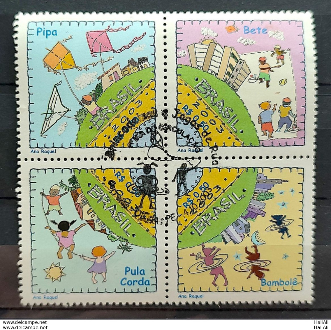 C 2534 Brazil Stamp Street Play Pipa Bete Bambole Pula Cord 2003 CBC PE - Ungebraucht