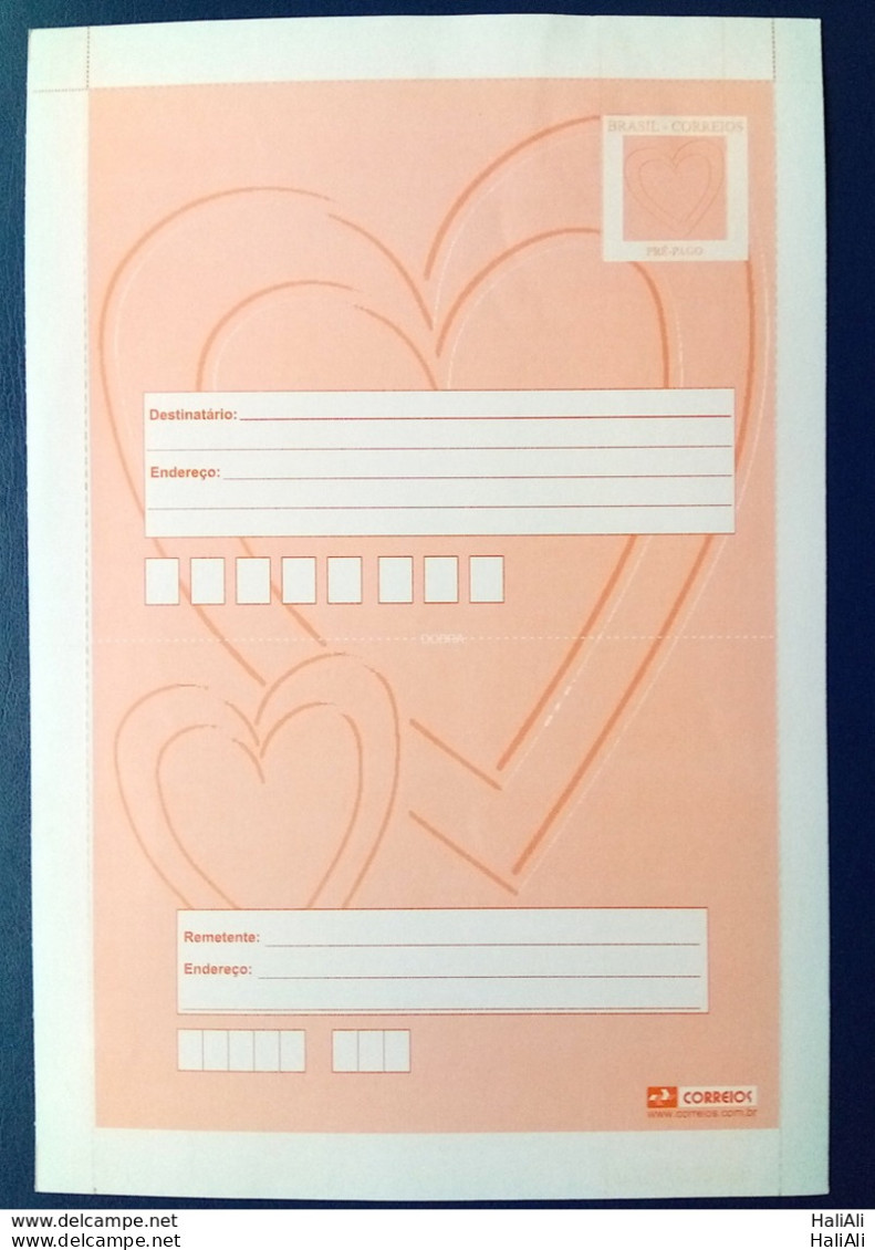 Brazil Aerogram Cod 124 CUPID Valentine's Day 2003 - Postal Stationery