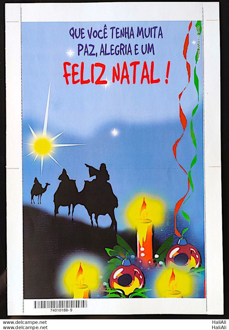 Brazil Aerogram Cod 048A Christmas Religion Three Kings 2003 - Nuovi