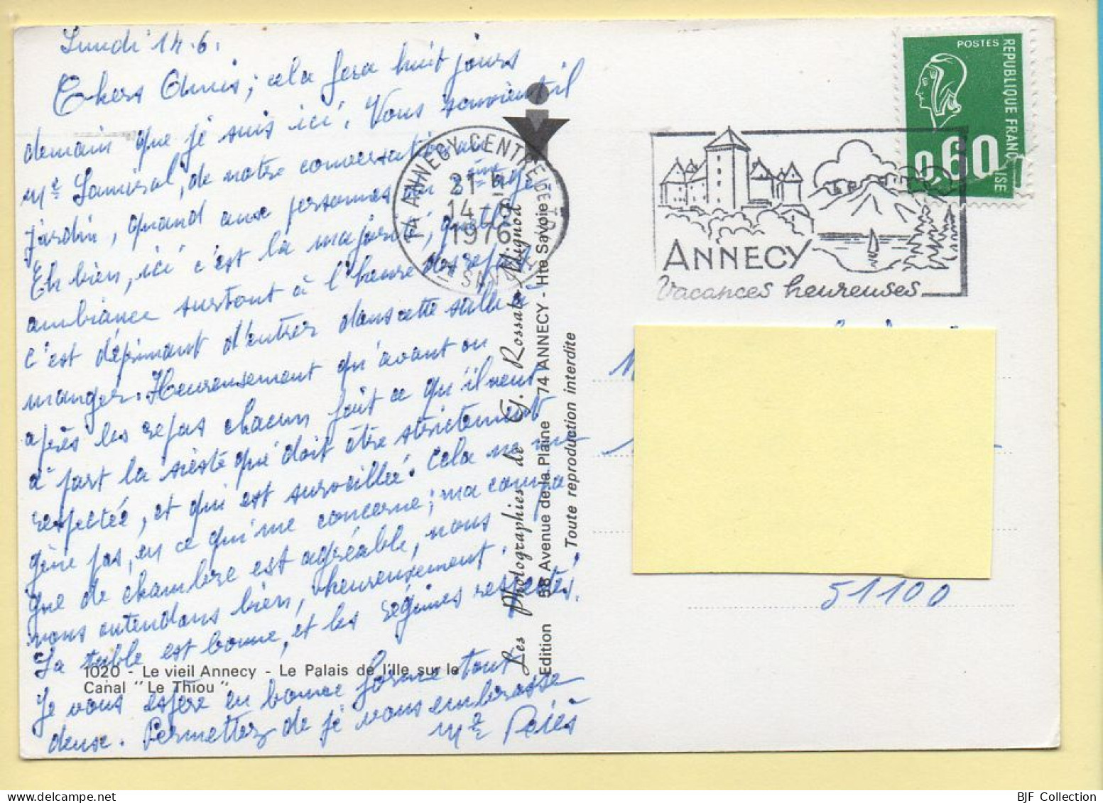 74. ANNECY – Le Vieil Annecy / Le Palais De L'Ile Sur Le Canal / Le Thiou (voir Scan Recto/verso) - Annecy-le-Vieux