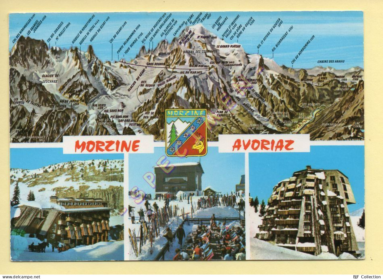 74. MORZINE AVORIAZ - Multivues - Blason (animée) (voir Scan Recto/verso) - Avoriaz