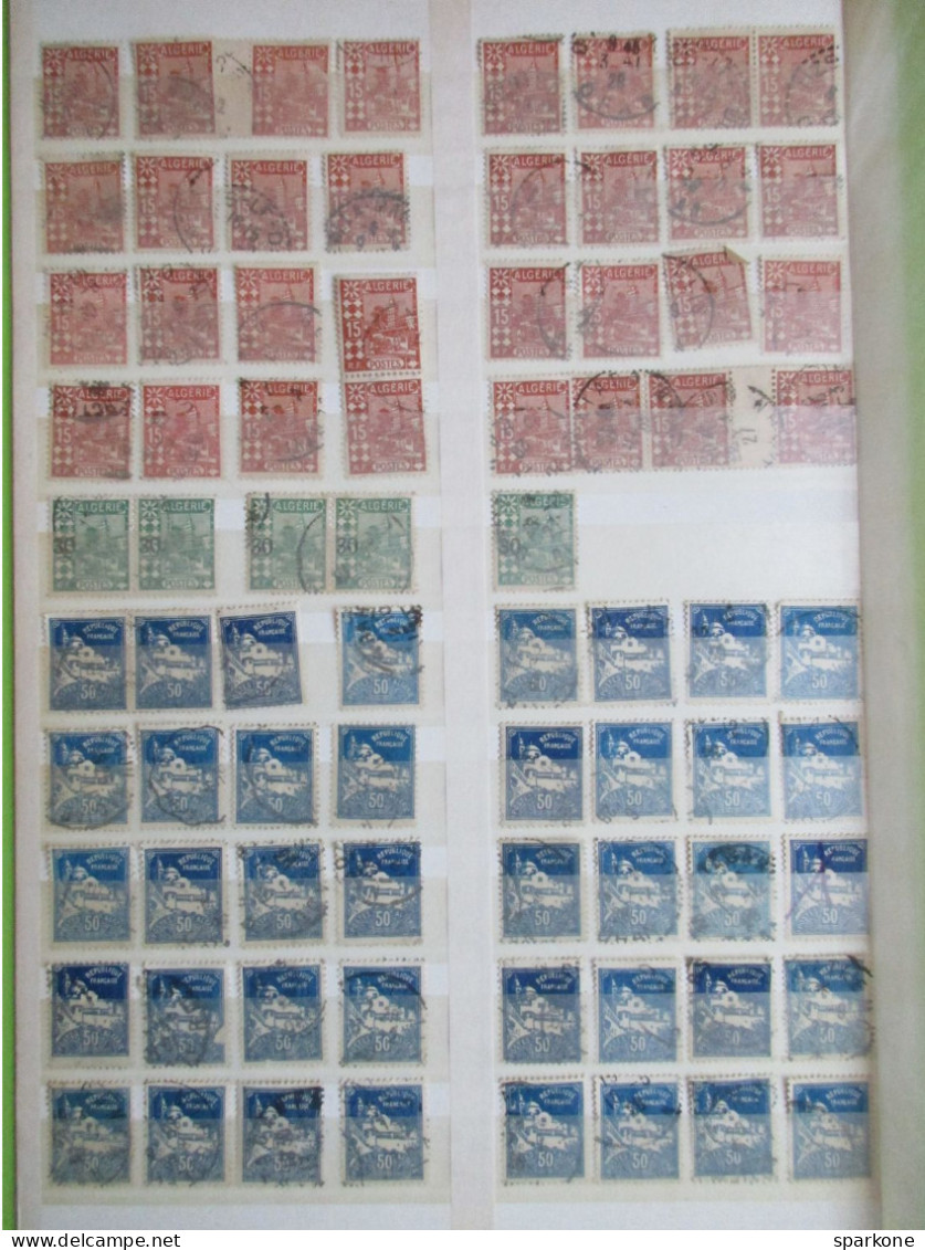 Lot De 1443 Anciens Petit Timbres - République Française - Postes Algérie Oblitéré - Collections, Lots & Series