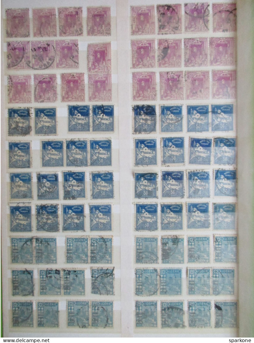 Lot de 1443 Anciens petit Timbres - République Française - Postes Algérie oblitéré