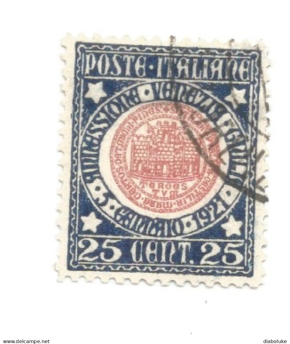 (REGNO D'ITALIA) 1921, ANNESSIONE DELLA VENEZIA GIULIA - Serie Di 3 Francobolli Usati, Annulli Da Periziare - Airmail