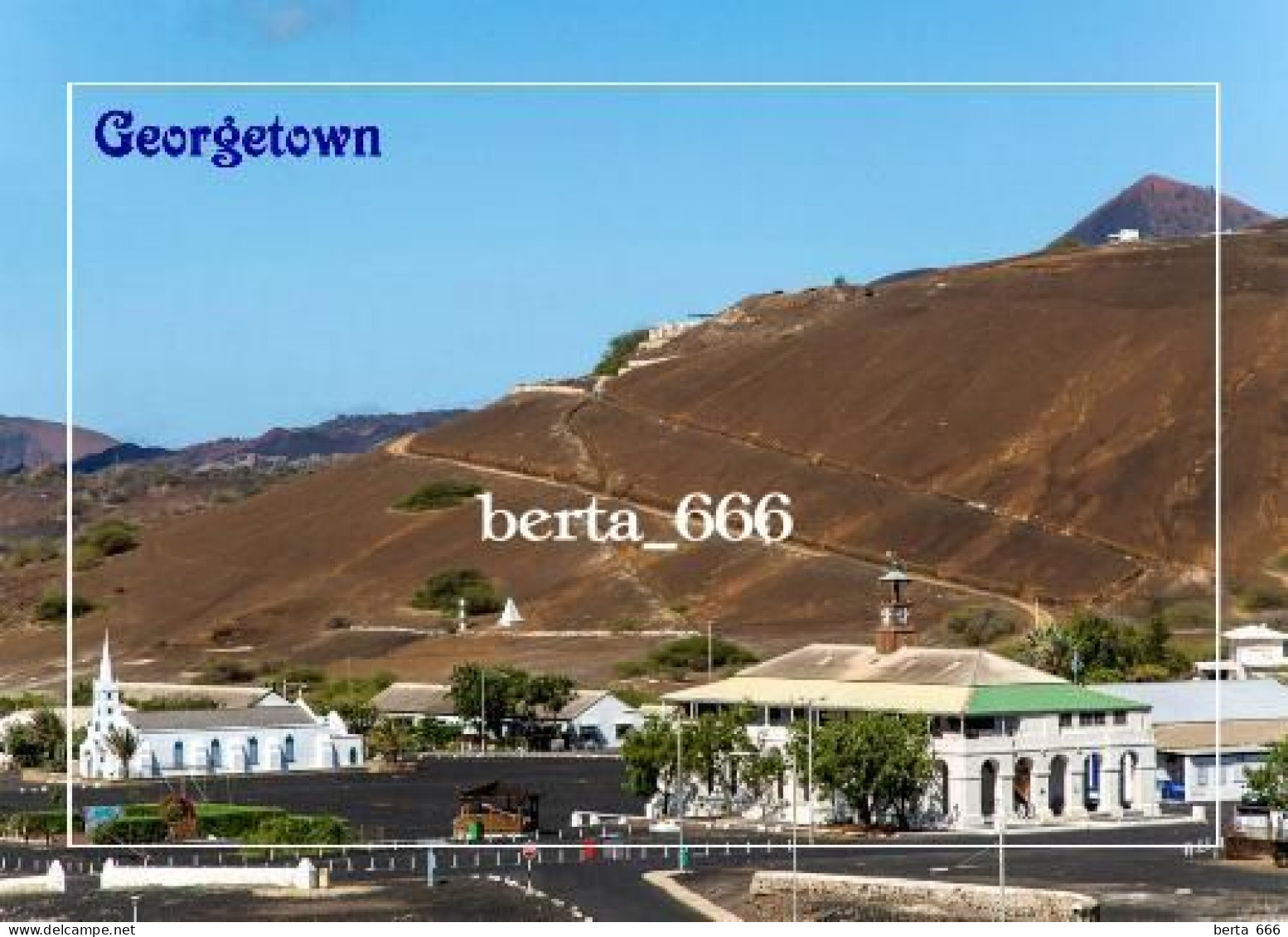 Ascension Island Georgetown Overview New Postcard - Isla Ascensión