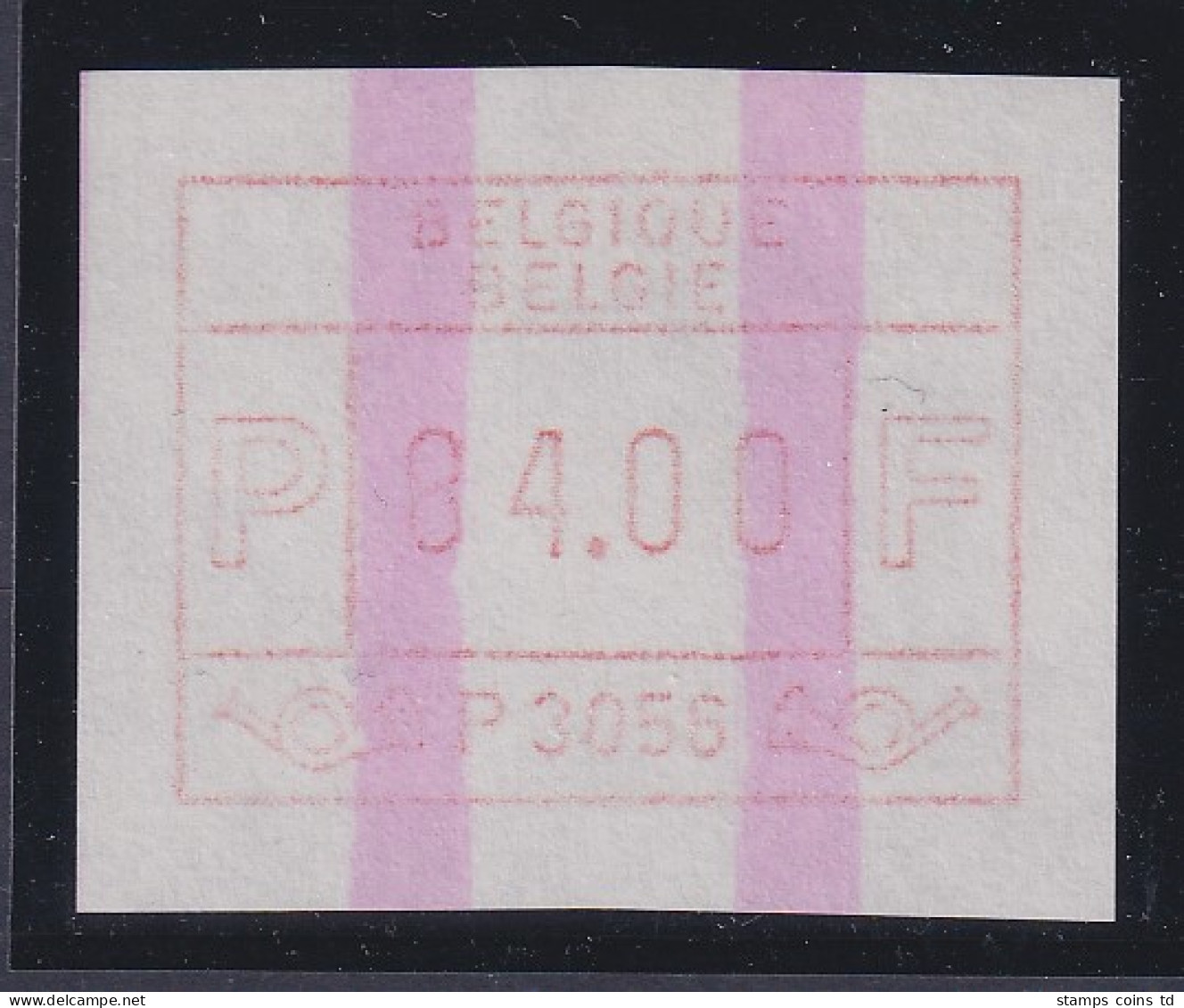 Belgien FRAMA-ATM P3056 Brussel 5 Mit ENDSTREIFEN ** Höchst-Wert 84,00  Bfr. - Other & Unclassified