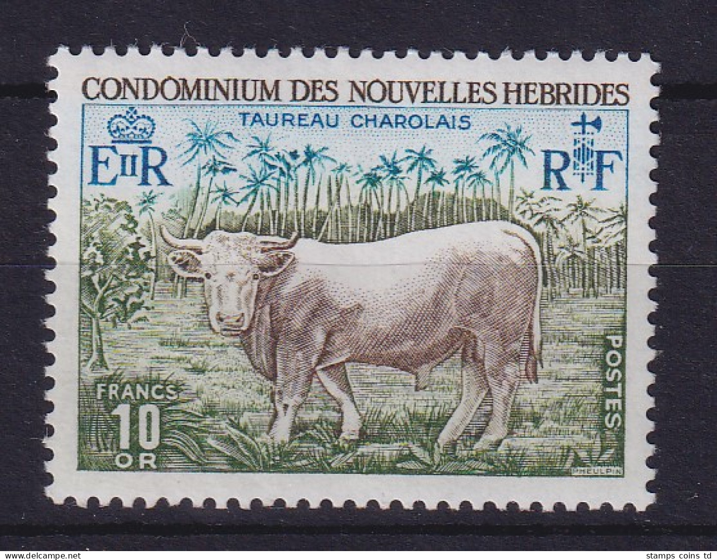 Neue Hebriden 1975 Charolais-Rind Mi.-Nr. 406 Postfrisch ** - Sonstige & Ohne Zuordnung