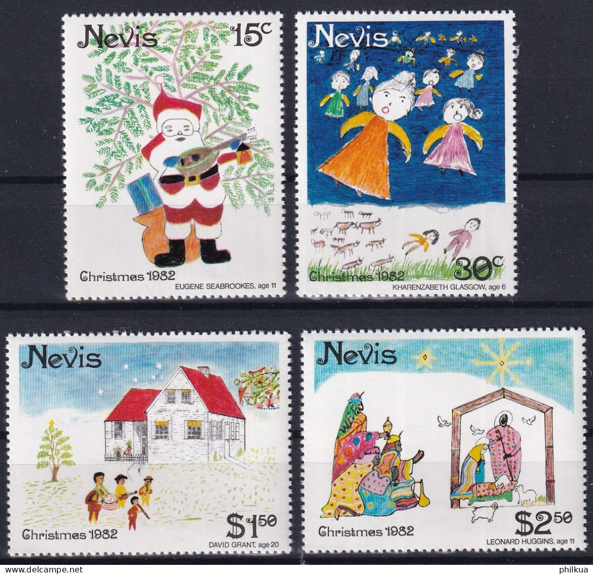 MiNr. 80 - 83 Nevis 1982, 20. Okt. Weihnachten - Postfrisch/**/MNH - St.Kitts E Nevis ( 1983-...)