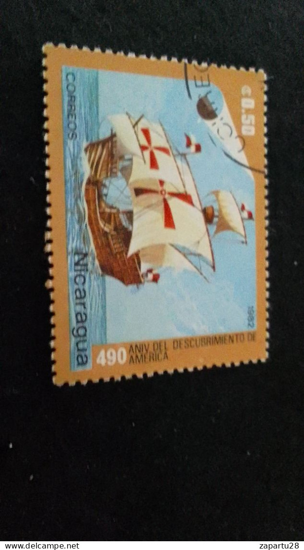 NİARAGUA-1970-80    0.50   CORD DAMGASIZ - Nicaragua