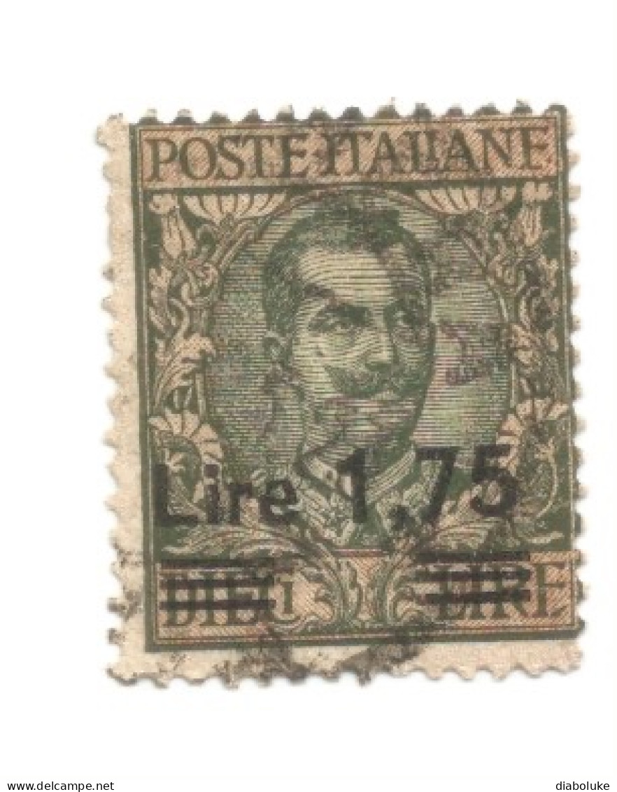 (REGNO D'ITALIA) 1924-25, SOPRASTAMPATO, 1,75 SU 10L - 1 Francobollo Usato, Annullo Da Periziare (CAT. SASSONE N.182) - Poste Aérienne
