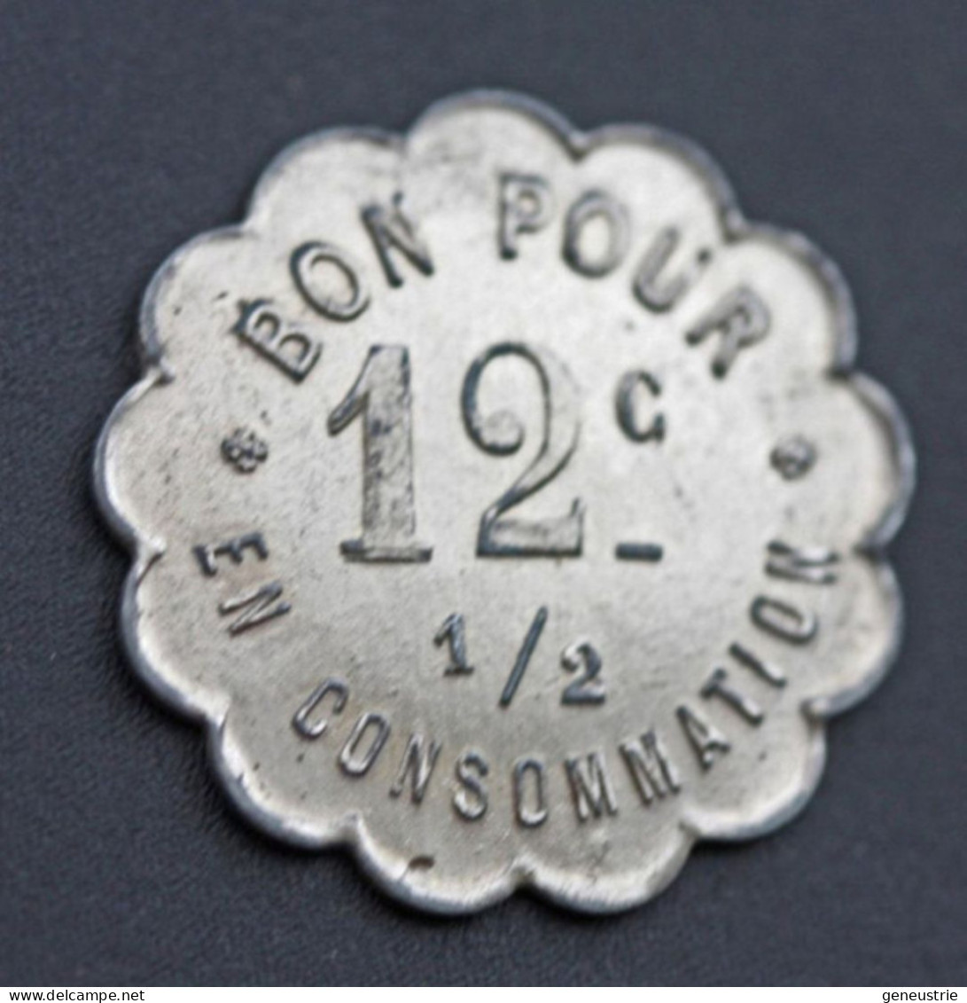 Jeton Nécessité "Bon Pour 12c 1/2 En Consommation / Café Didier à La Malafolie (Le Chambon-Feugerolles) Mines De Firminy - Monetary / Of Necessity