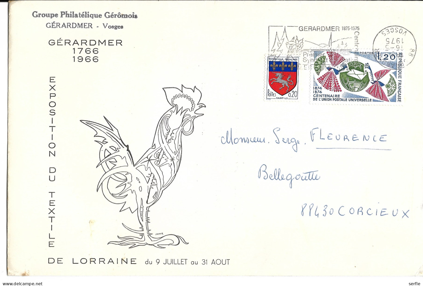 88 - Gérardmer - Publicité Sur Enveloppe Pour "Groupe Philatélique Gérômois" - Storia Postale