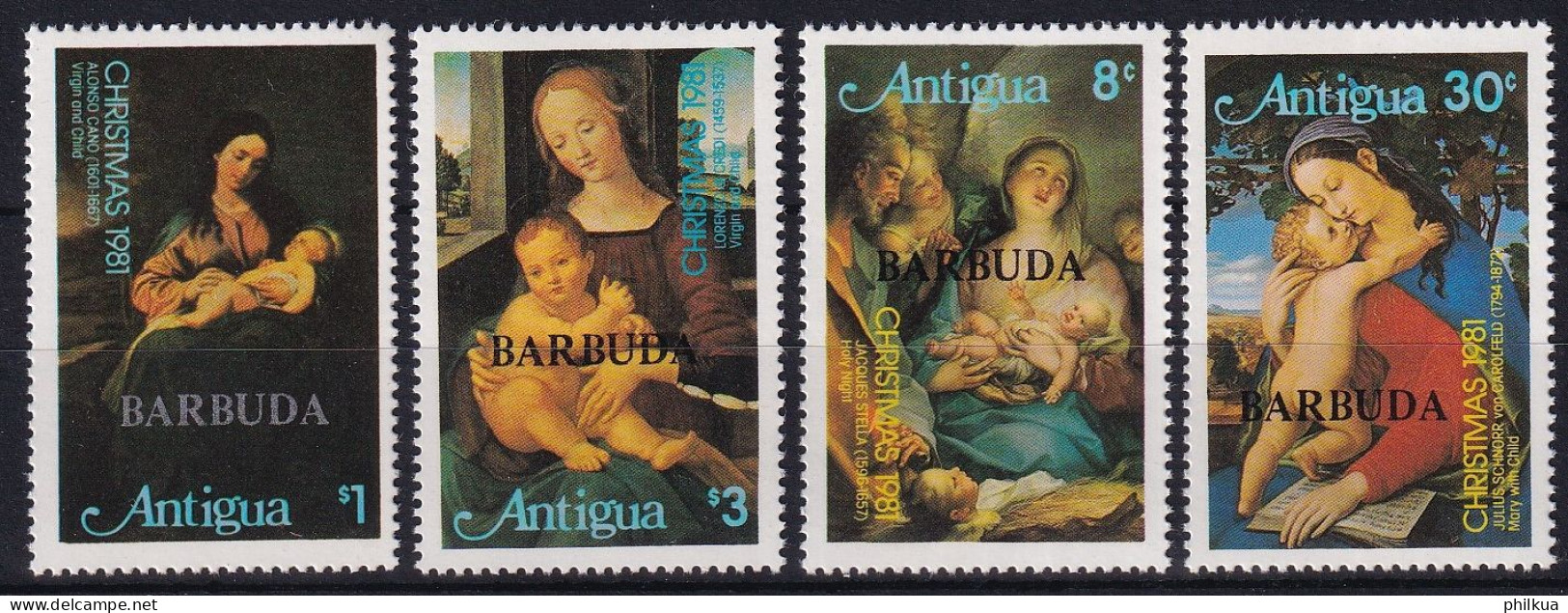 MiNr. 649 - 652 Antigua Und Barbuda 1981, 16. Nov. Weihnachten - Postfrisch/**/MNH - Antigua Et Barbuda (1981-...)