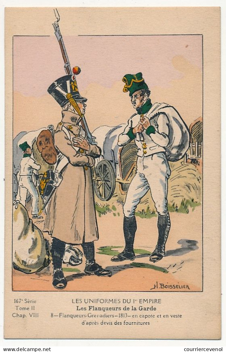 Uniformes Du 1er Empire - Les Flanqueurs De La Garde - Flanqueurs-Grenadiers-1813 Capote Et Veste (dos Sans Impression) - Uniformen