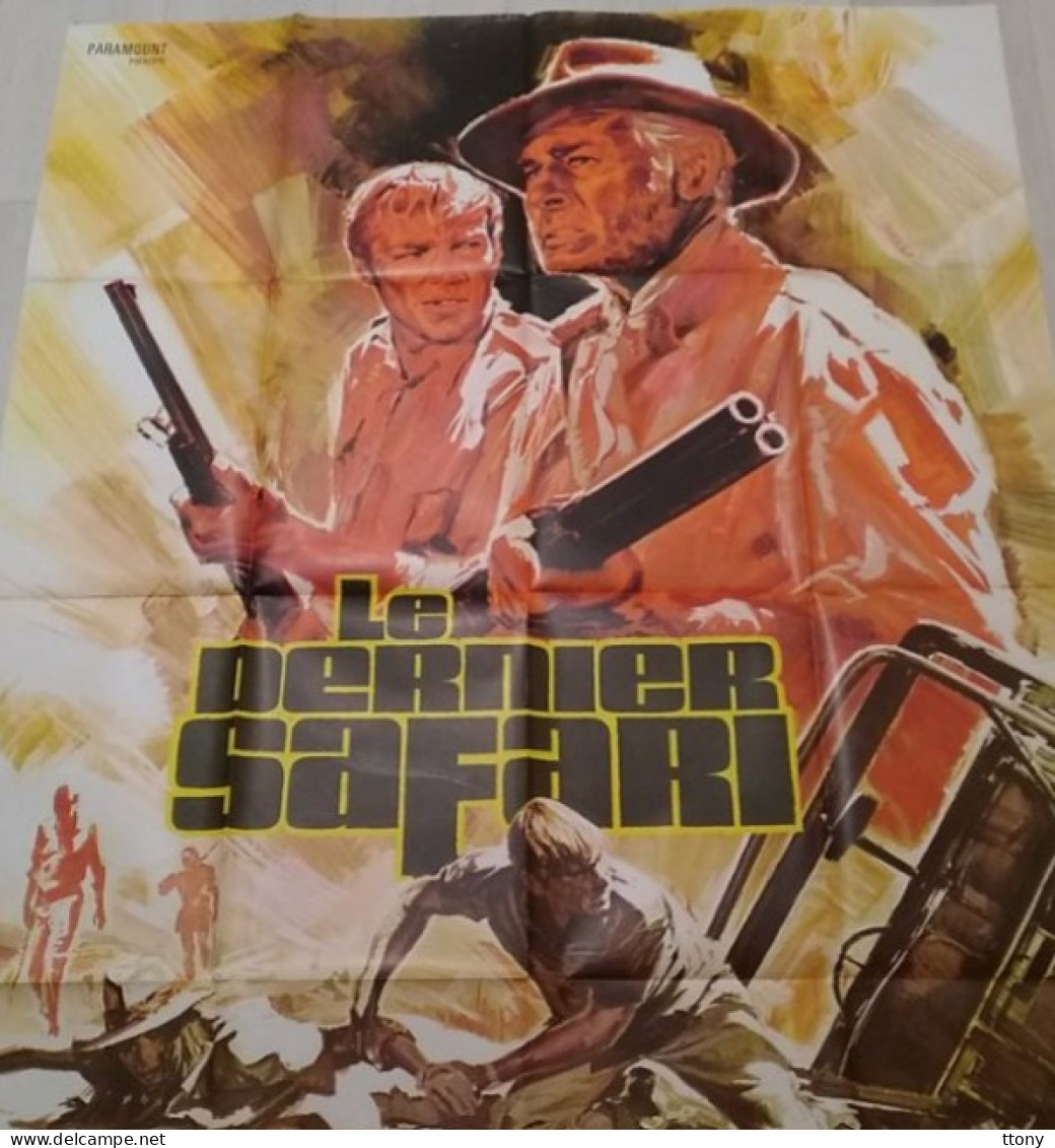 Affiche Cinéma Originale Grand Format Pliée, Le Dernier Safari Année 1967 Film Américain ( 160 Cm X 120 Cm ) - Plakate & Poster