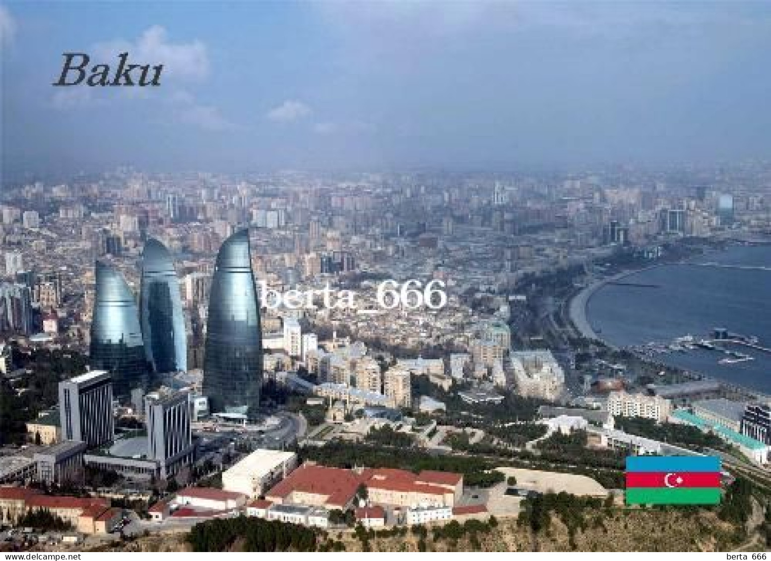 Azerbaijan Baku Flame Towers New Postcard - Azerbaigian