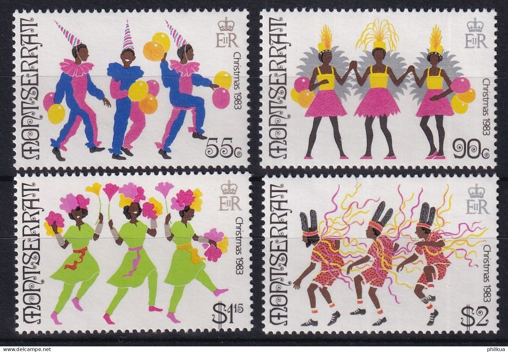 MiNr. 526 - 529 Montserrat 1983, 18. Nov. Weihnachten: Karibischer Karneval - Postfrisch/**/MNH - Montserrat