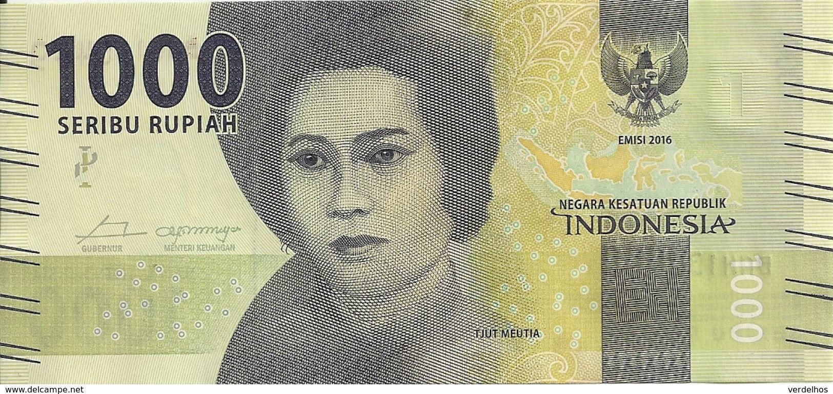 INDONESIE 1000 RUPIAH 2016 UNC P 154 - Indonésie