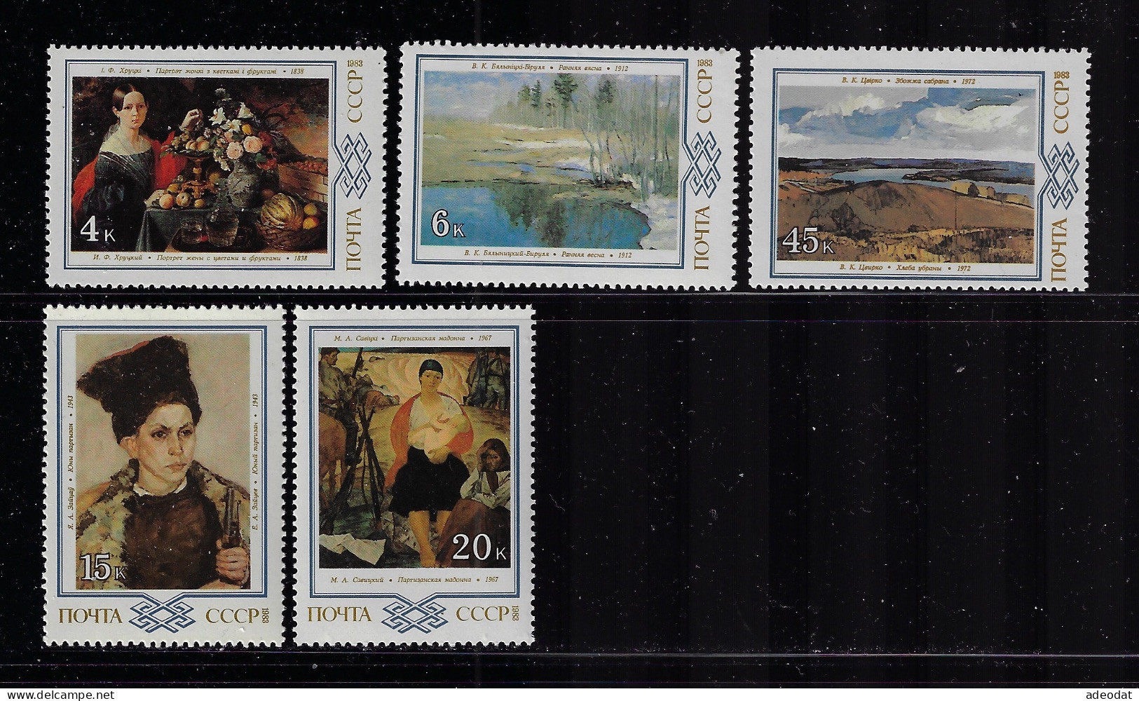 RUSSIA 1983  SCOTT #5184-5188   MNH - Unused Stamps