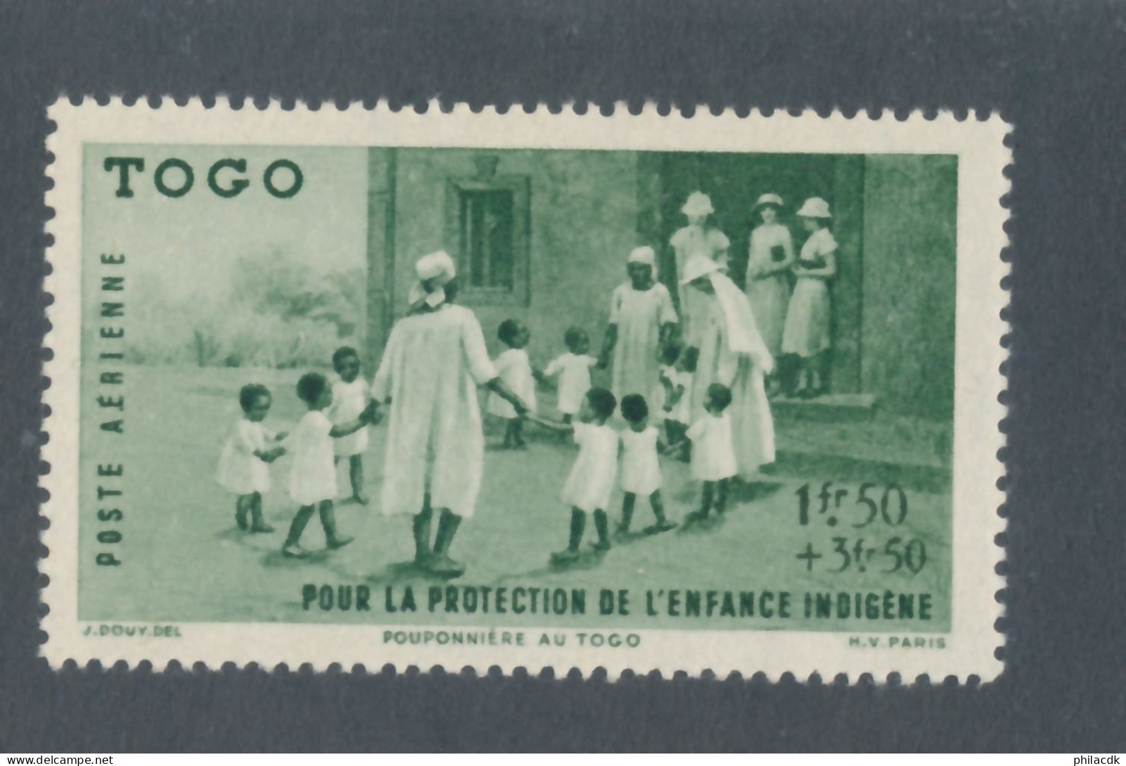 TOGO - POSTE AERIENNE N° 6 NEUF* AVEC CHARNIERE - 1942 - Andere & Zonder Classificatie