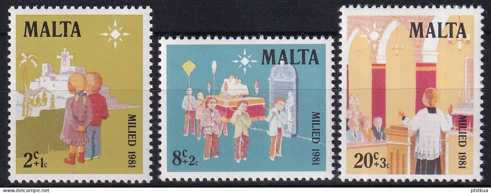 MiNr. 652 - 654 Malta 1981, 18. Nov. Weihnachten - Postfrisch/**/MNH - Malta