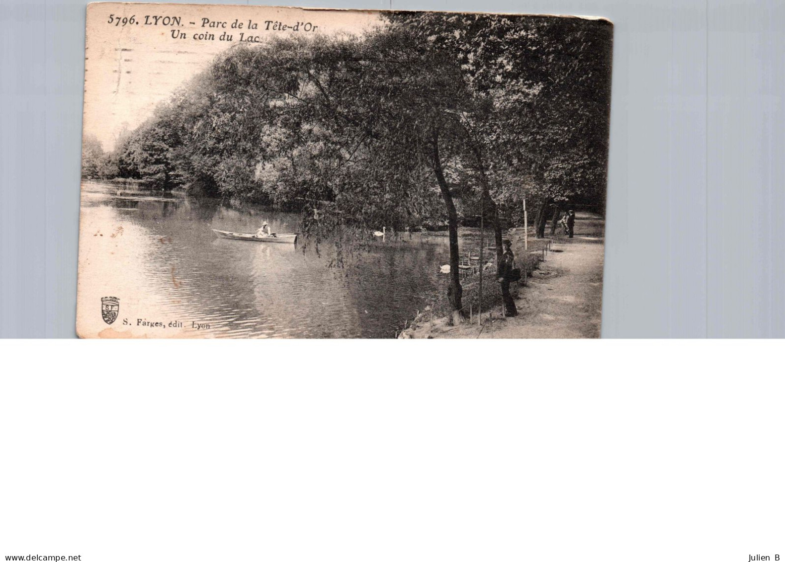 Lyon, Parc De La Tête D'Or, Un Coin Du Lac, 30 Décembre 1912 - Lyon 6