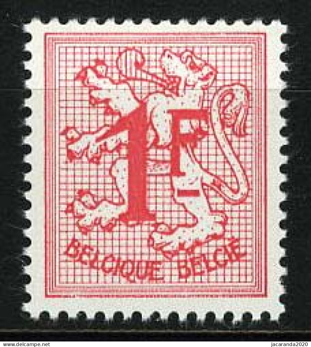 België R6 - Cijfer Op Heraldieke Leeuw - 1F Helrood  - Francobolli In Bobina