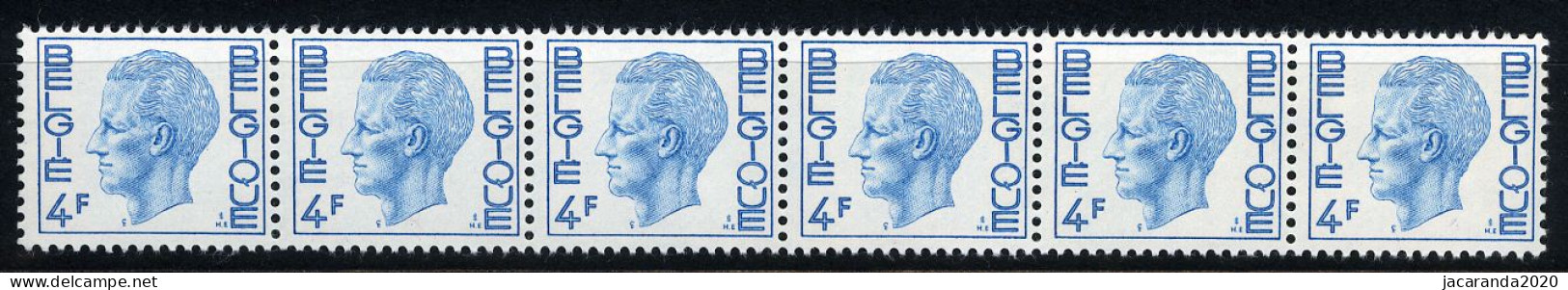 België R47 - K. Boudewijn - Elström - 4F - Strook Van 6 Zonder Nummer - Bande De 6 Sans Numéro - Coil Stamps