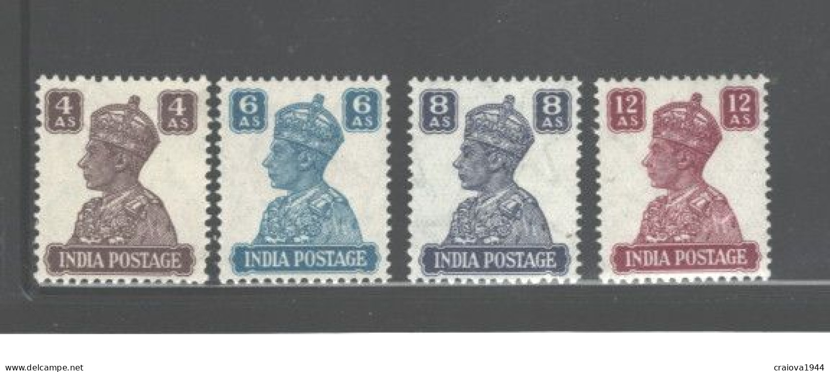 INDIA, 1941 - 1943 "GEORGE VI" MH #168 -179 - Nuovi