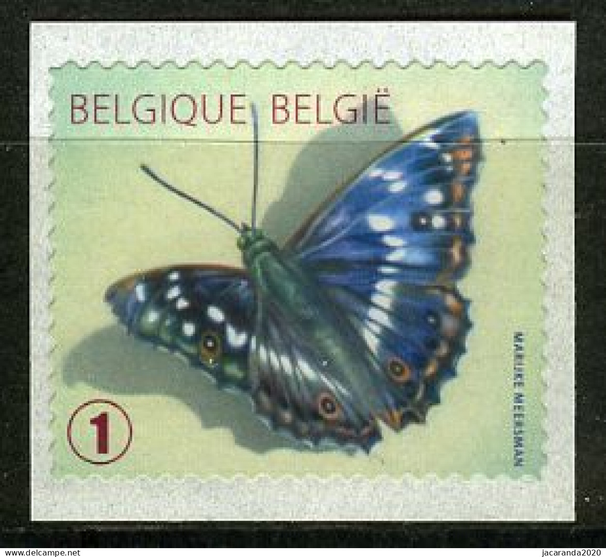 België R117 - Vlinders - Apatura Ilia (4290) - Marijke Meersman - 2012 - Zelfklevende Rolzegel  - Rollen