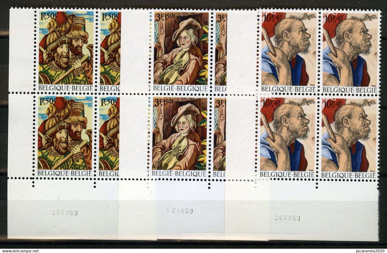 België 1505/07 - Kunsttapijten - MNH - Coins Datés