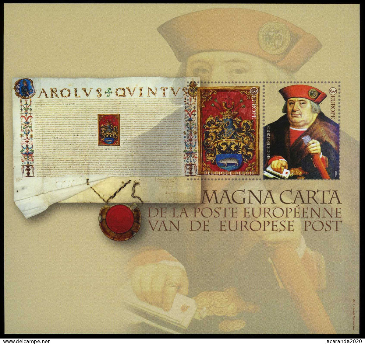 België NA33 - Magna Carta Van De Europese Post - La Magna Carta De La Poste Européenne - 2015 - Non-adopted Trials [NA]