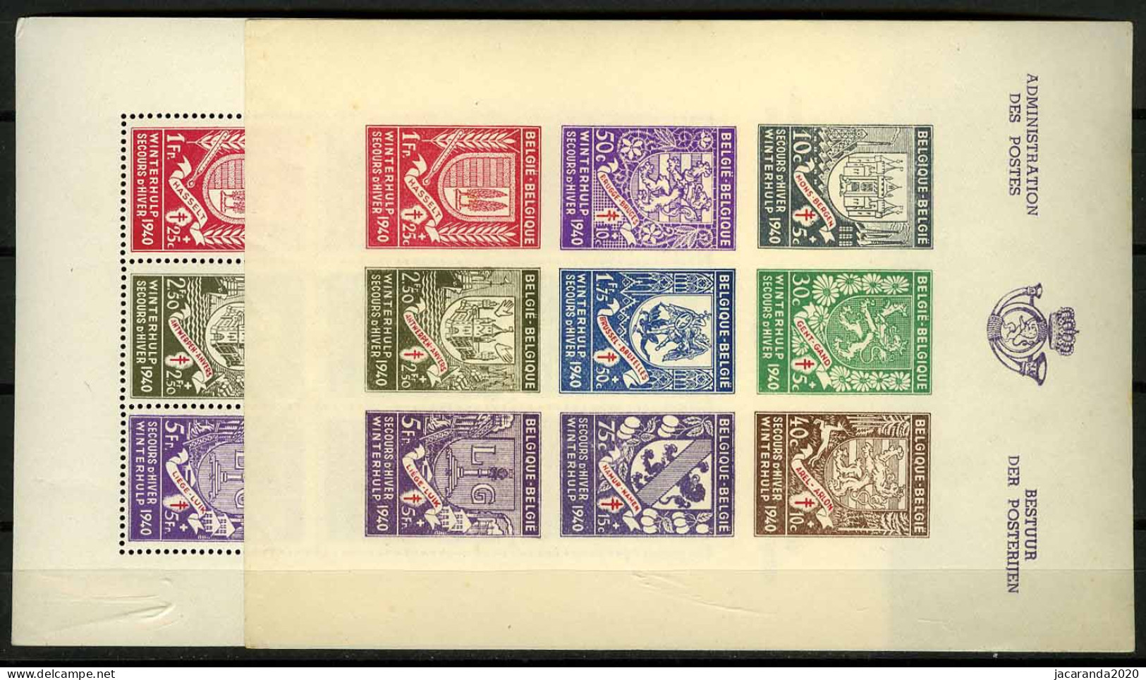 België BL10/10A * - Provinciehoofdplaatsen - Eerste Winterhulpuitgifte - 1924-1960