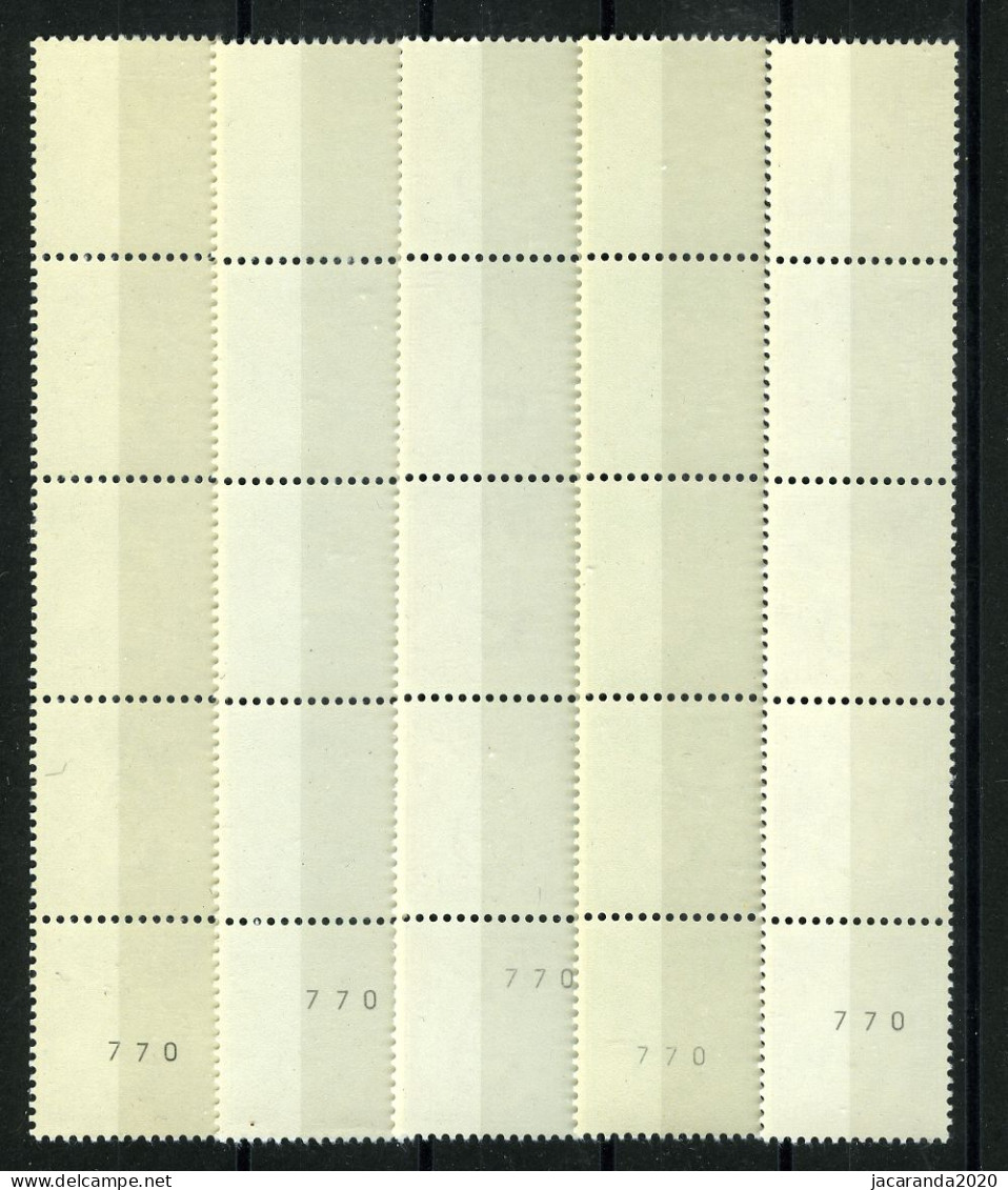 België R28-31-33-38-42 - Koning Boudewijn - Roi Baudouin - Stroken Van 5 Met IDENTIEKE Nummer:  770 - Coil Stamps