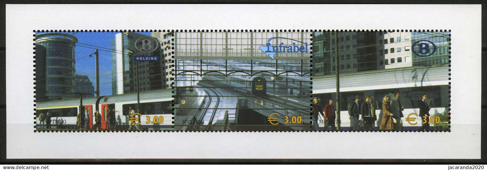 België TRV-BL8 - Nieuwe Structuur Van De NMBS Groep - 1996-2013 Labels [TRV]