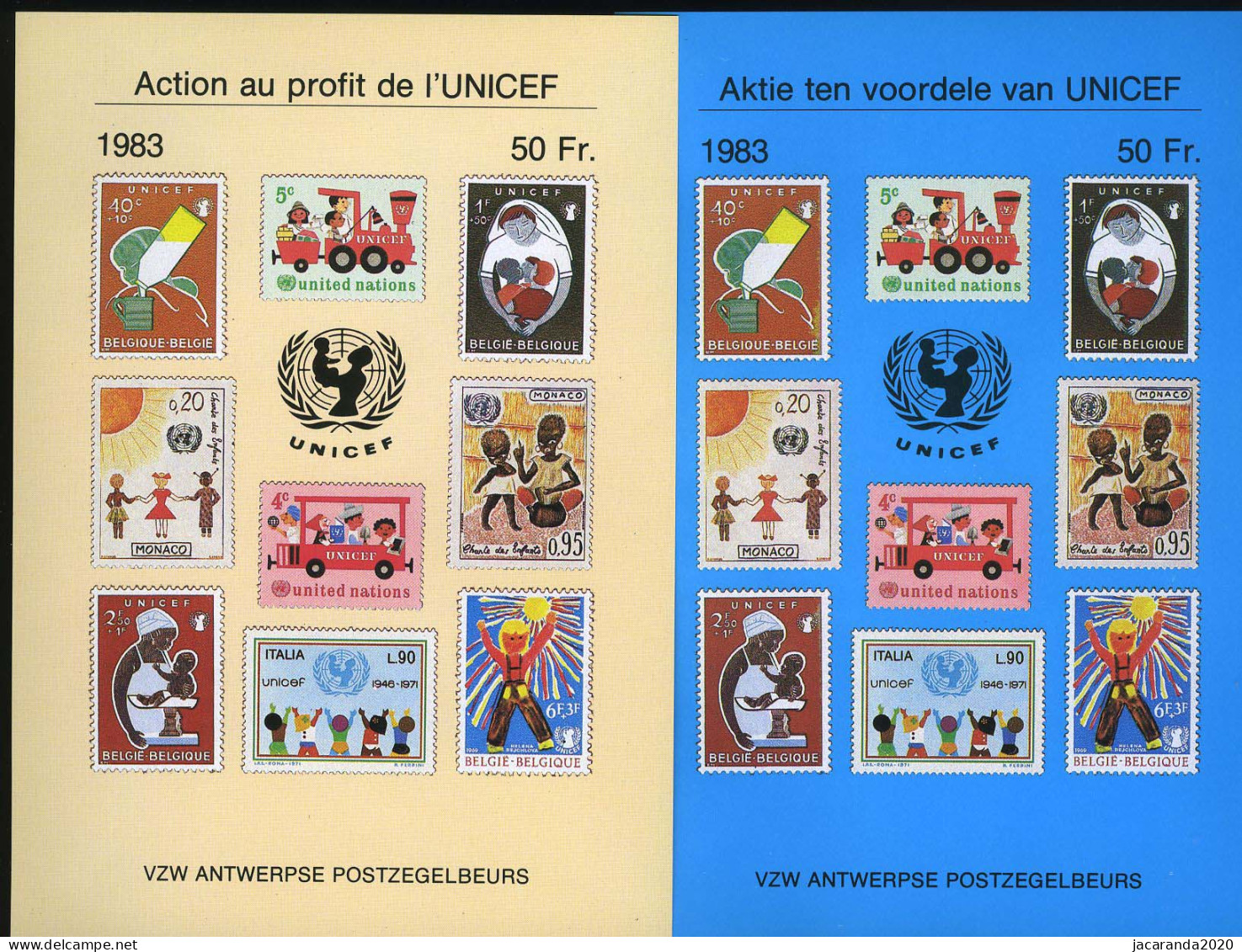 België E134/35 - Unicef - NL + FR - Erinnophilie - Reklamemarken [E]